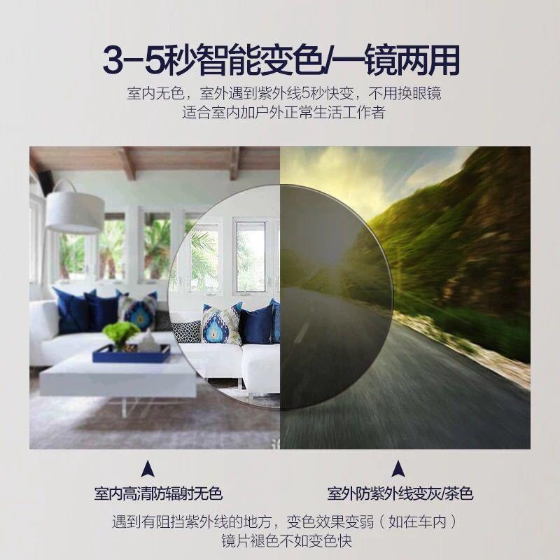 Half Frame Business Photosensitive Color-Changing Glasses For Men And Women Ultra-Light Metal Frame Eye Protection Computer Mobile Phone Eye Protectio