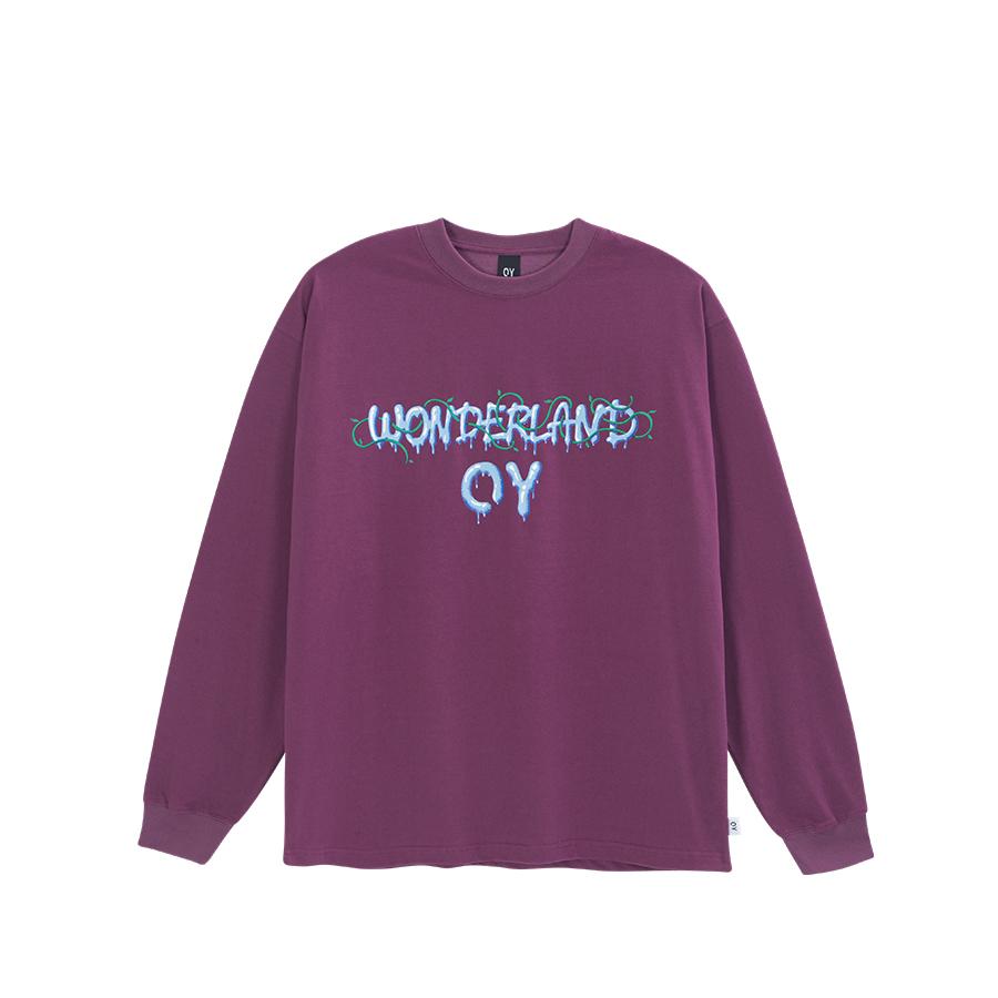 Oy Vine Melting Logo Long Sleeve - Burgundy Burgundy/1Size