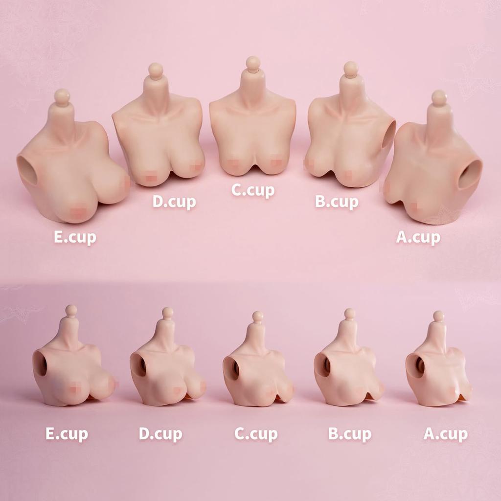 16 Scale Female Chest Replacement Parts Prop for 12-inch Action Figure Body, 16 Scale Female Action Figure Large Chest Decorative Accessory (White