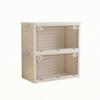 2 Pieces Cabinet with Casters Space-Saving Storage Unit Movable for Closet