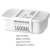 Stackable Rectangular Food Grade Plastic Storage Containers with Lids for Fresh-Keeping