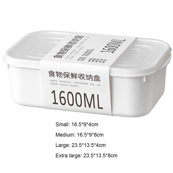 Stackable Rectangular Food Grade Plastic Storage Containers with Lids for Fresh-Keeping