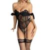 European & American Lace Mesh Sexy Lingerie Set – Women's Suspender Bodysuit