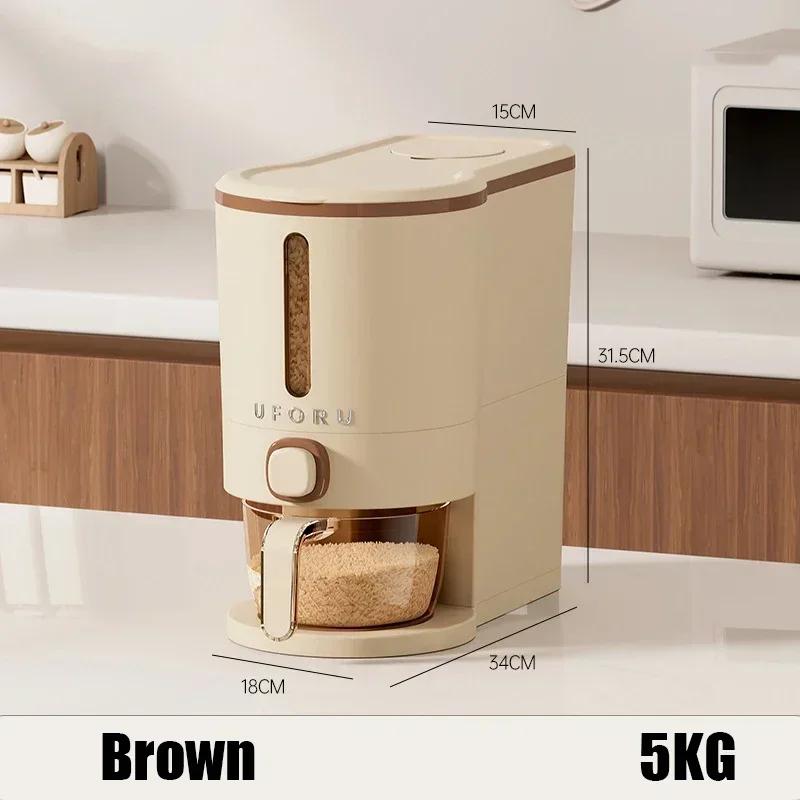 Kitchen Rice Container One Click Press Storage Household Spice Storage Organizer Moisture Proof Sealed Container Press Type Box 9980₽