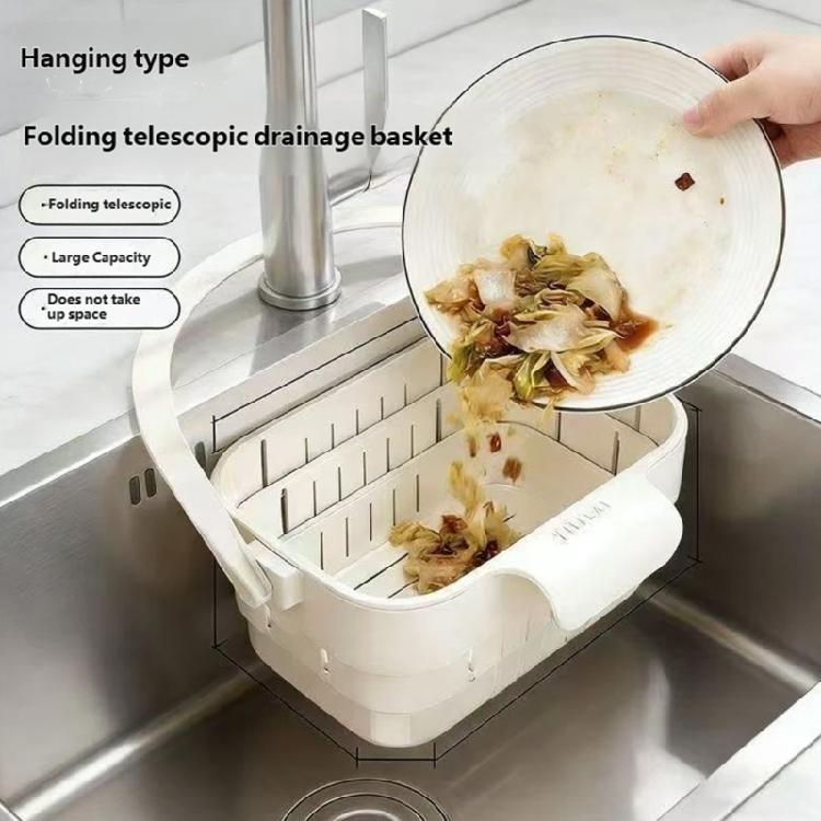 Foldable Sink Drainer Basket Hanging Strainer Colander For Efficient Drying Of Vegetables Fruits And Kitchenwares