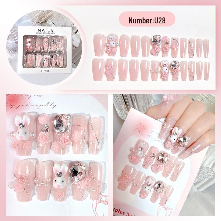 High-End Handmade Nail Art: Pure Desire Style Rhinestone Nail Stickers Collection.