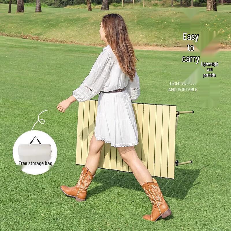 Ultra-light Beige Outdoor Folding Camping Table