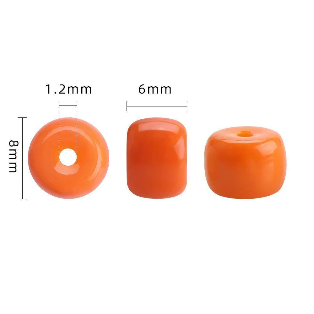 Multicolored 8x6mm Glass Lampwork Barrel Beads - Round Porcelain Beads for DIY Jewelry Spacer Beads