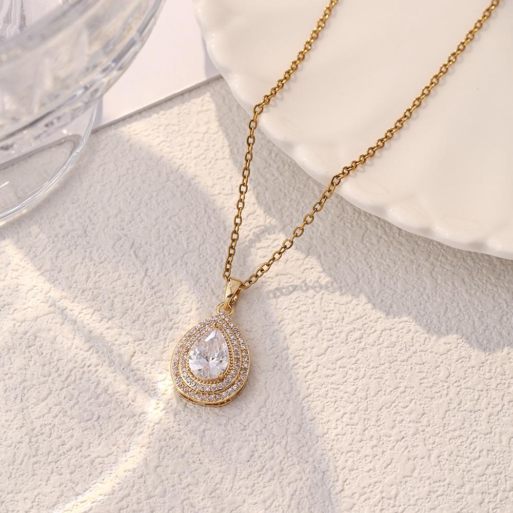 Women's Luxury Titanium Steel Pendant Clavicle & Long Sweater Necklace - Niche Design