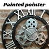 Gear Wall Clock Retro Wooden Living Room Wall Watch Art Design Bedroom Decorative Clocks Creative Large Round Silent Clocks