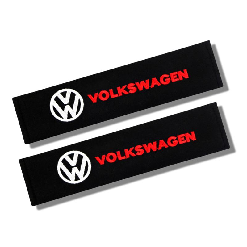 2026 Hot For VW VOLKSWAGEN Set Car Seat Neck Pillows&Seat Belt Cover Comfort Rest Travel Cushion For Volkswagen VW GOLF Polo Tig