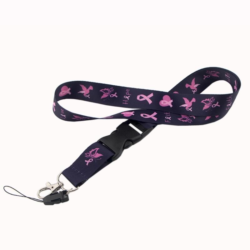 5pcs Support Phone Holder Ribbon Lanyard Neck Strap Quick Release Buckle for Keys and Phones Awareness Accessories