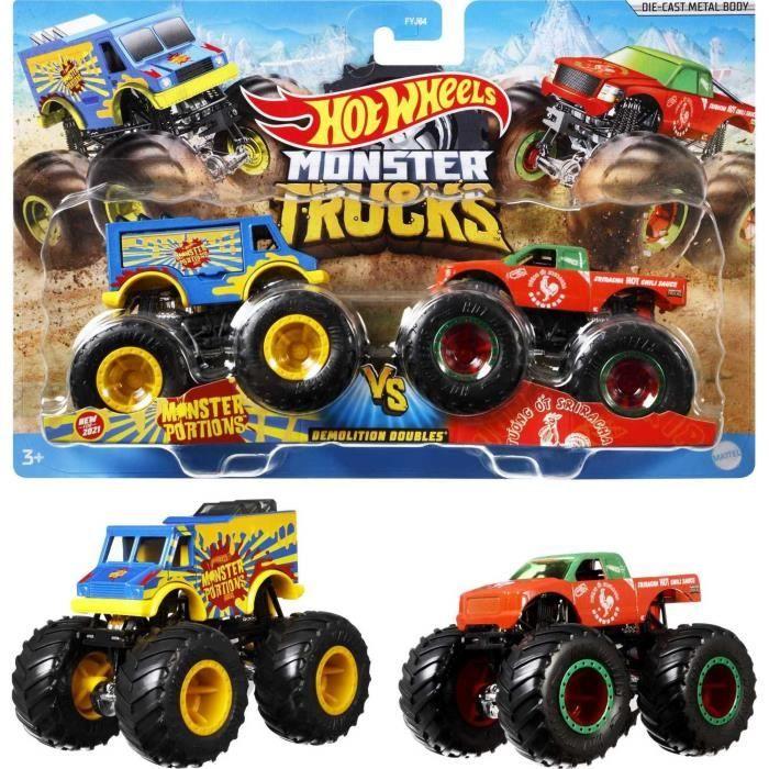 Hot Wheels - Sada 2 vozidel Monster Truck Double Demolition - Malá auta - 3 roky a + FYJ64