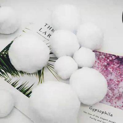 Jumbo Pompons Bälle 5cm für Hobbybedarf und DIY Kreatives Basteln, Partydekorationen, Weiß, 30 Stück