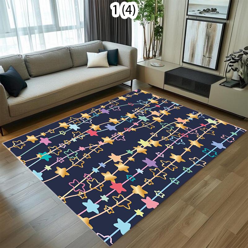 

Starry Sky Moon Star Pendant Pattern Area Rug - Dreamy Shiny Style Non-Slip Floor Carpet for Bedrooms Home Decor Areas 40x60cm
