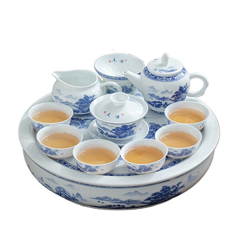 

Susu Ceramic Blue and White Kung Fu Tea Set