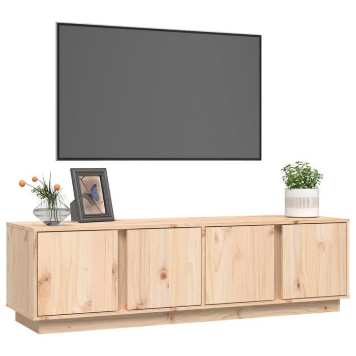 814459 vidaXL Meuble TV 140x40x40 cm Bois de pin massif