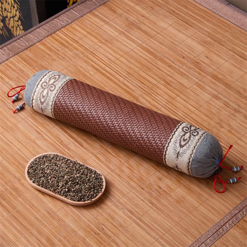 OLOMM Cool-Feel PE Rattan Cylindrical Neck Support Pillow