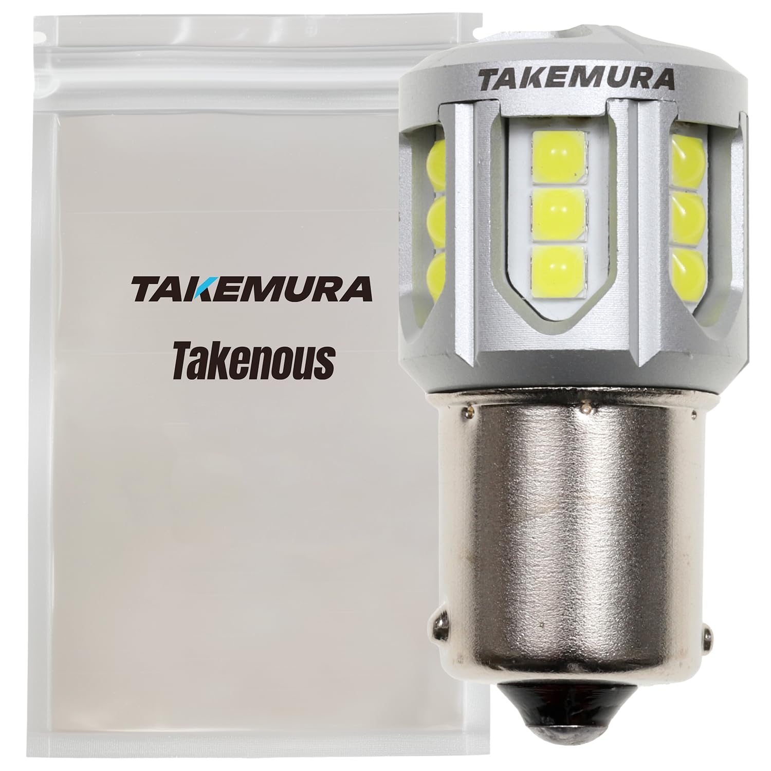 Takenous Takemura Shokai S25 Single Backup Light Bulb with White Set of 2 Built-in Strobe, 12V/24V LED, (Strobe) белый