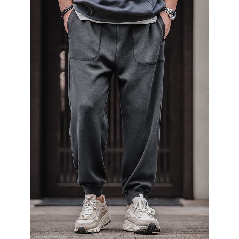 Marden Knitted Sweatpants Large Pocket Tapered Sports Cargo