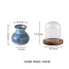 Chinese Ceramic Toothpick Jar Retro Toothpick Tube with Cover Creative Floss Cotton Swab Box Storage Box Set Home Decoration
