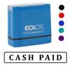 Printtoo Cash Paid Self Inking Rubber Stamp Pre-Inked Office Stamp- Home Office Business Stationery, Black- 42 x 9