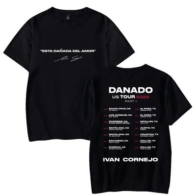 Ivan Cornejo T-shirt Danado US Tour 2023 Merch Crewneck Short Sleeve Tee Women Unisex's Tshirt Hip Hop Clothes Unisex