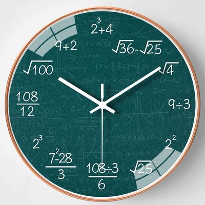Chalkboard Math Formulas Wall Clock Fashion Science Mathematics Art Wall Decor Back To School Children Bedroom Wall Decor
