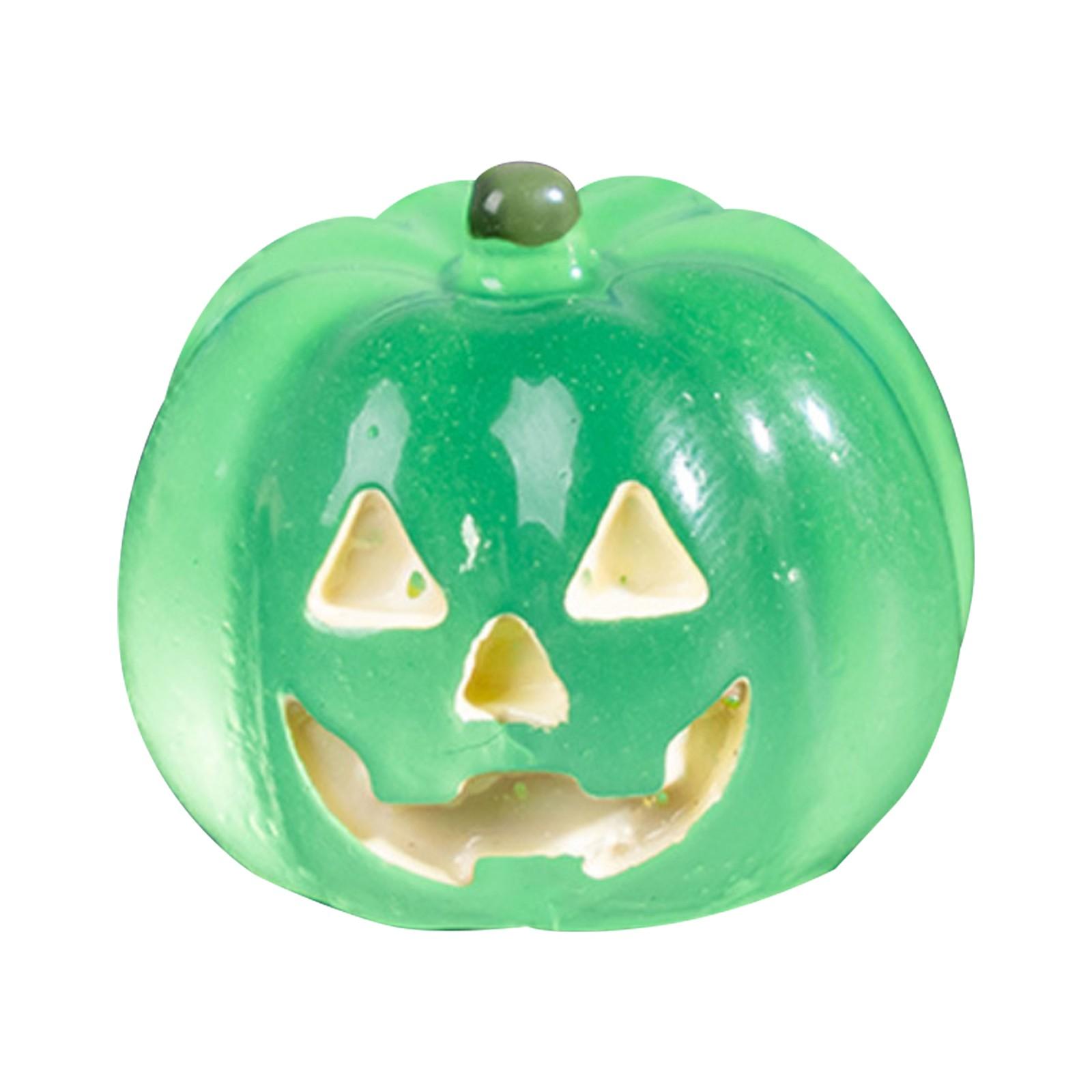 

Halloween Night Light Pumpkin Head Pendant Resin Craft Ornament Desktop Car Decoration One Size