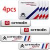 4 Stück 3D Aluminium Auto Logo Emblem Abzeichen Auto Karosserie Kofferraum Dekor Aufkleber für C3 Schalthebelc4 Picasso C1 Berlingo Saxo