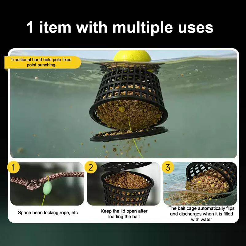 1/5Pcs Thrower Feeder Holder Fishing Lure Basket Cage Bait Cage Fishing Accessories Carp Fishing Trap Bait Lure