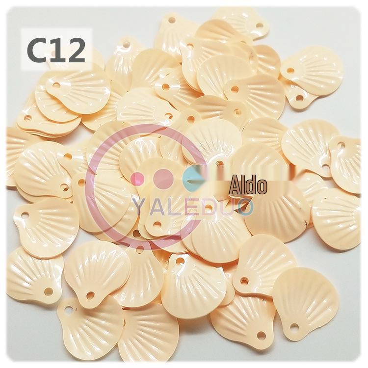 Yale Dobe Fish Scale Fan-Shaped Sequins 22x24mm for DIY Ethnic Costume Sewing