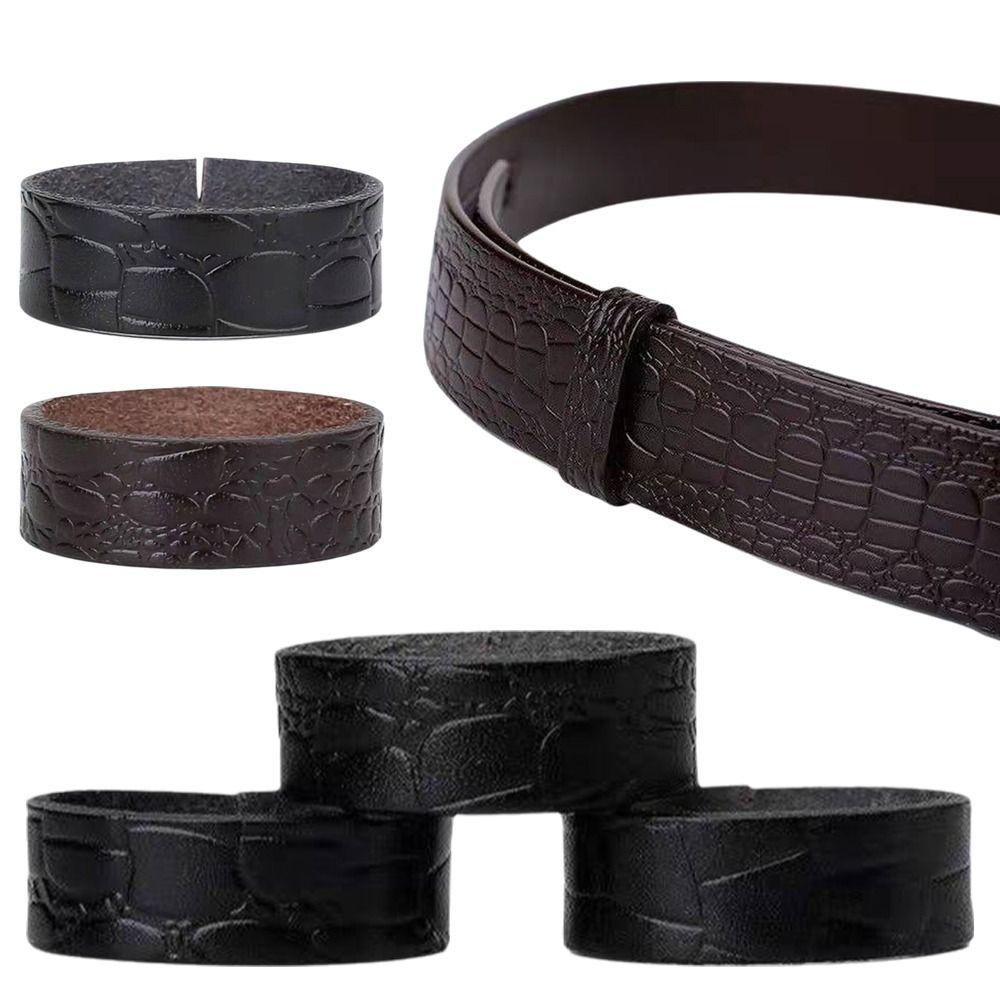 3PCS Cow Genuine Leather Belt Loop Keepers DIY Waist Belt Holders For 3.5/3.8cm Belt Accessories