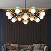 Nordic Modern LED Chandelier for Bedroom Living Room Hall Black Golden Glass Ball Ceiling light Lamp Indoor Lighting Fixture