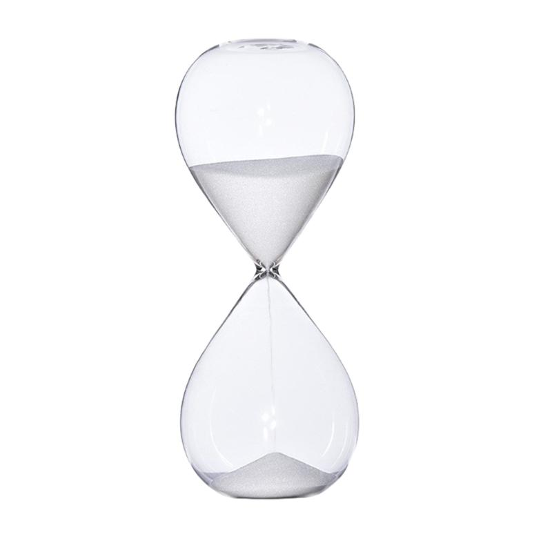 

Elegant 60 Minutes Hourglass Sand Timers for Home Decoration and Time Management in Study or Office білий