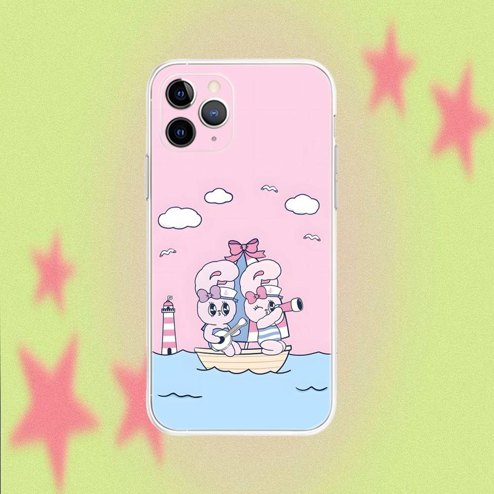 

Esther Bunny Cute For iPhone 17,16,15,14,13,12,11,Air,X,XR,Pro,Max,Plus Transparent Clear Cover iPhone16