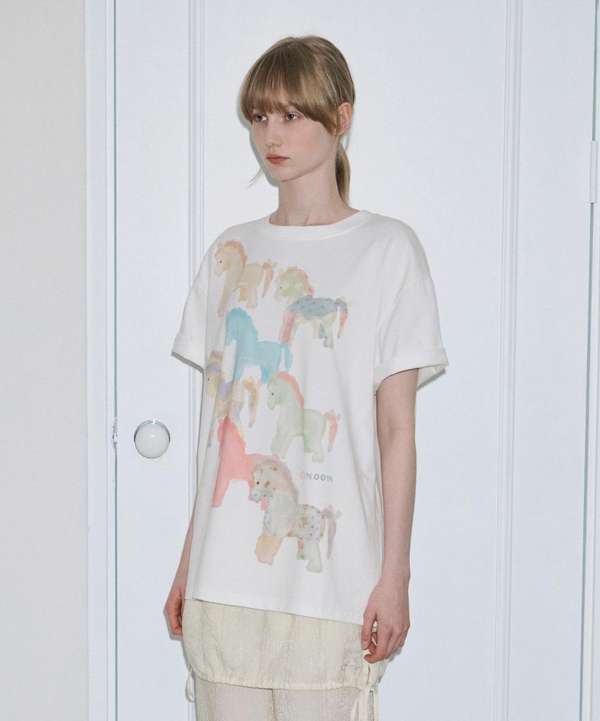 SINOON Tiny Ponies T-Shirt (Ivory)