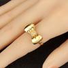 Nidin Romantic Fine Bowknot Shape Shine Zircon Open Rings Adjustable For Women Men Couples Elegant Aesthetic Finger Jewelry Gift