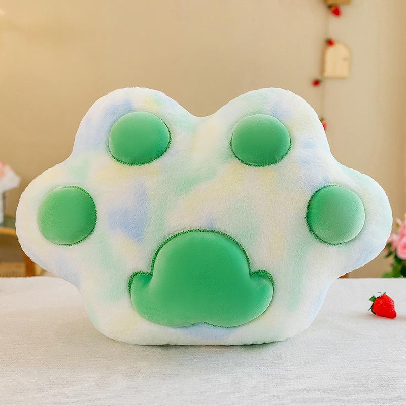 

Милая подушка-плед в виде медвежьей лапы, плюшевая игрушка, подушка в виде кошачьей лапы, подушка для сиденья в гостиной, татами, спинка для дома и офиса 50cm*35cm（0.63kg） зелёный