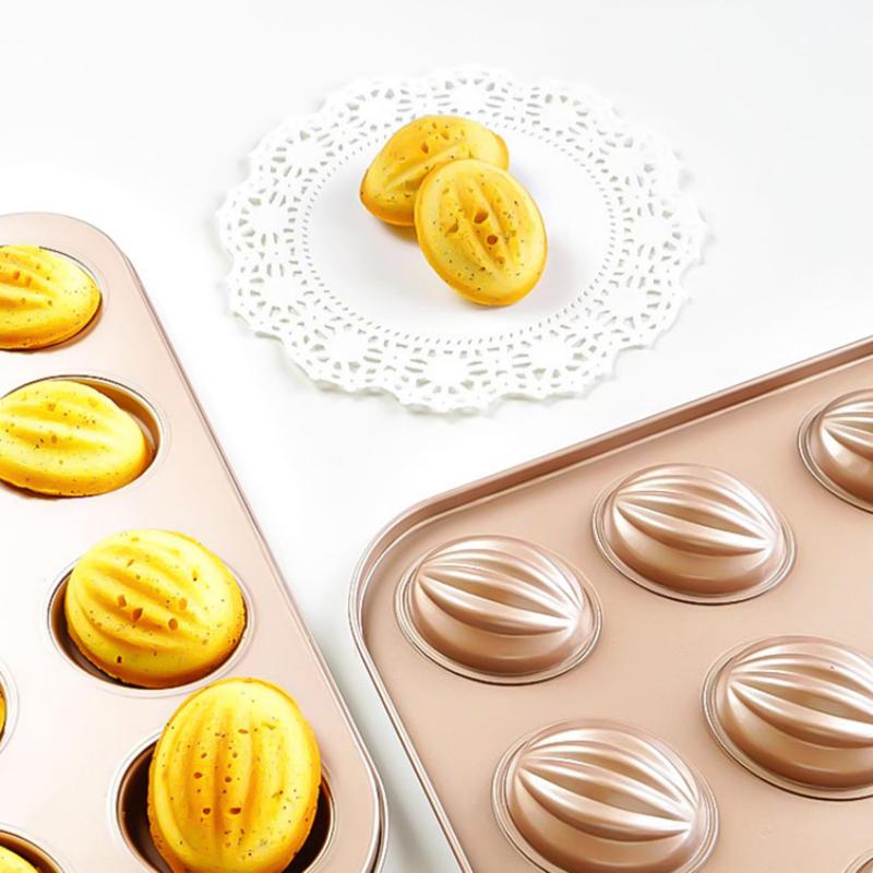 Cake Mold Carbon Steel 6 9 12 Cavities Nonstick Baking Pan Bread Tray for Professional Home Kitchen Use