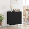 Sideboard In Black Oak Look 60 X 35 X 70 Cm Engineered Wood