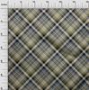 oneOone Cotton Flex Beige Fabric Check Sewing Craft Projects Fabric Prints by Yard 40 Inch