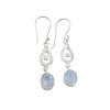 Milky Opal Gemstone 925 Sterling Silver Jewelry Handmade Statement Earrings1.70" EE-8-17