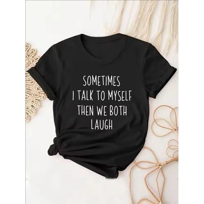 Cute Print Graphic T-Shirt, Casual Loose Short Sleeve Summer T-Shirts Tops, Women's Clothing