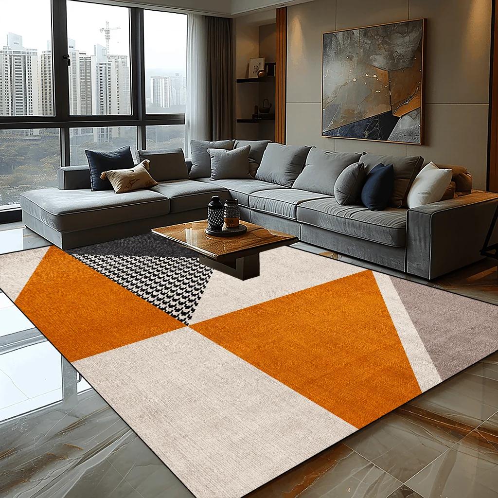 Nordic Geometric Carpet for Living Room Modern Luxury Decor Sofa Table Large Area Rugs Home Bathroom Non-slip Washable Mat