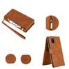 Zipper card bag, suitable for Apple 17 mobile phone case, luxury iPhone16Pro flip 15max leather 12 case.