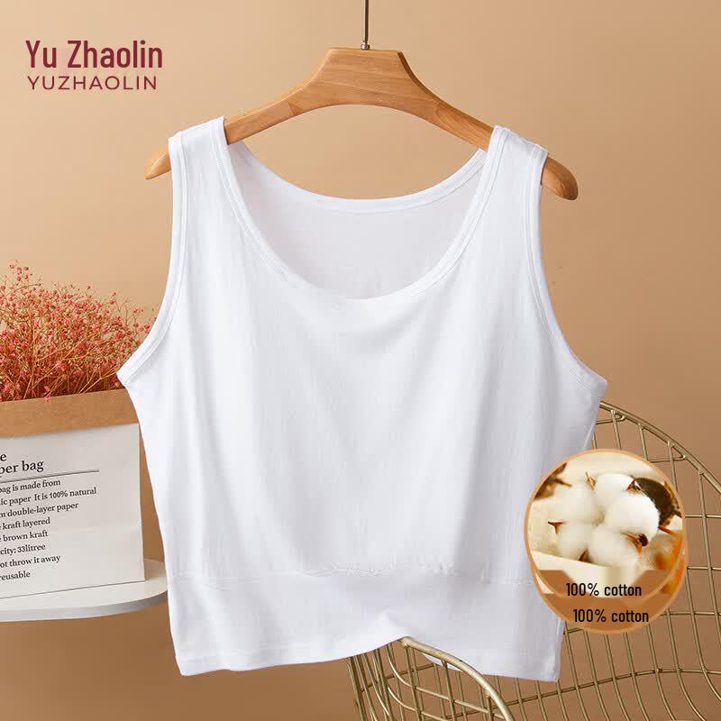 Yuzhaolin Women s Cotton Built-in Bra Camisole 5XL