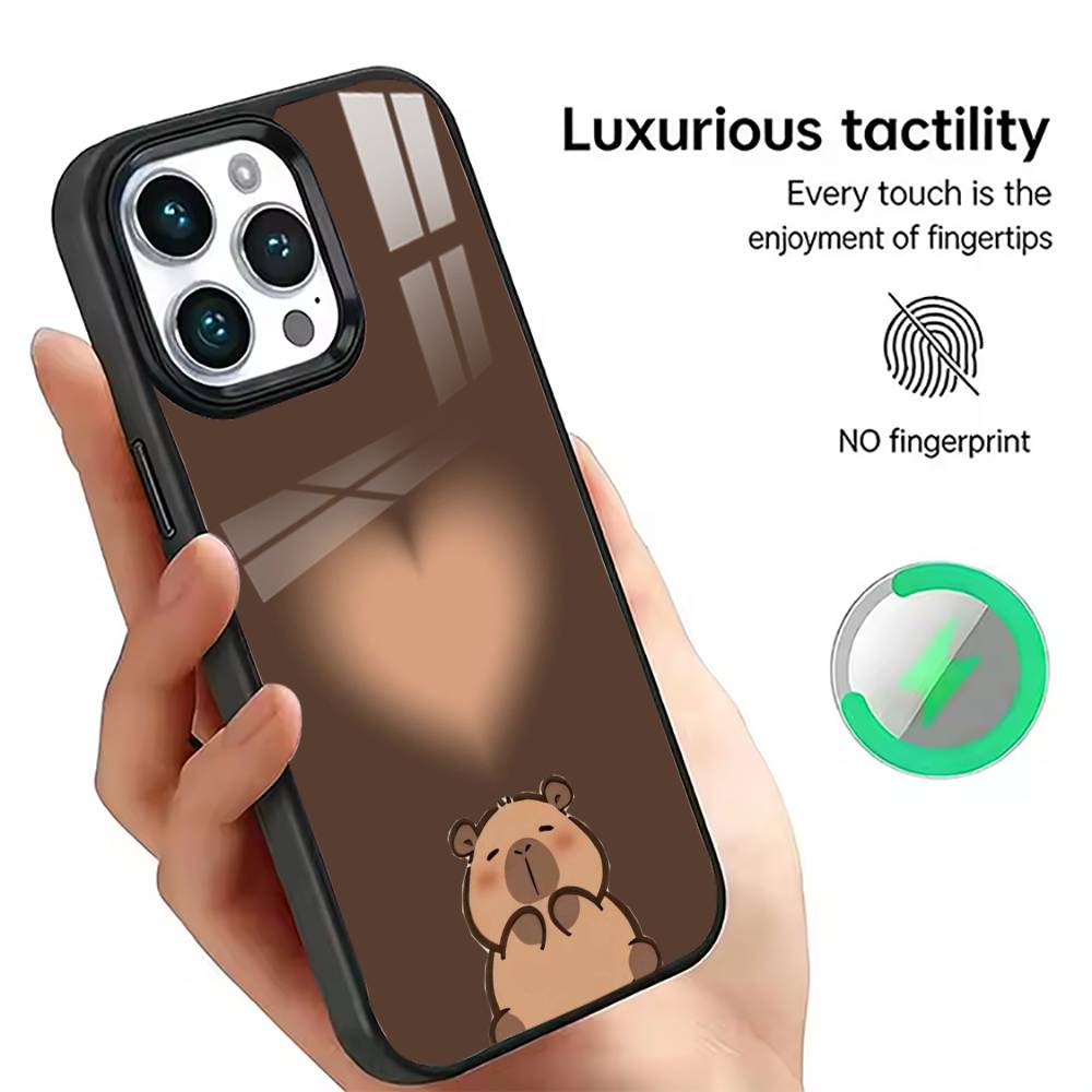 

Capybara Cute Cartoon Phone Case For iPhone17,16,15,14,13,12,11 Plus,Pro Magnetic with Magsafe Wireless Charging iphone16e