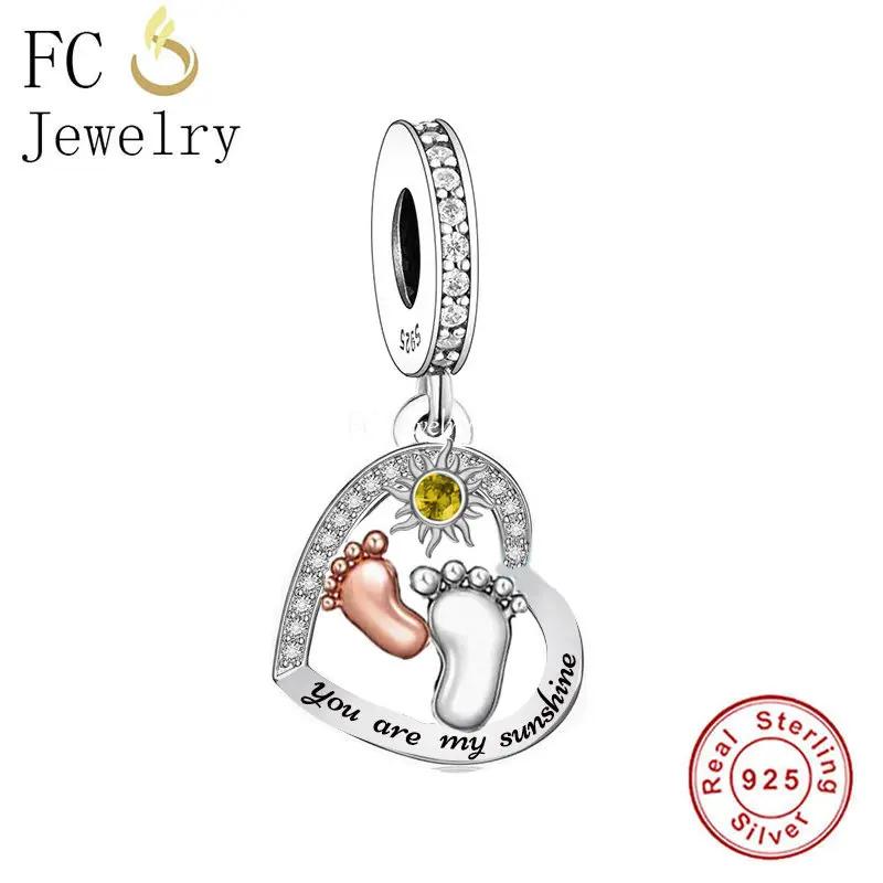 Fit Original Charm Bracelet 925 Silver Precious Baby Girl Boy You Are My Sunshine Bead For Making Mother's Day Berloque