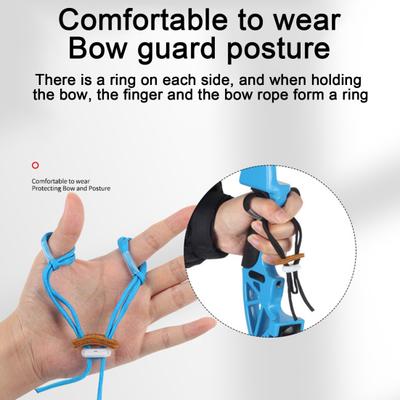 Archery Adjustable Finger Sling Archery Bow Slings with Elastic Strap Wear Resistant Easy To Use Archery Finger Sling Secure Bow Accessory